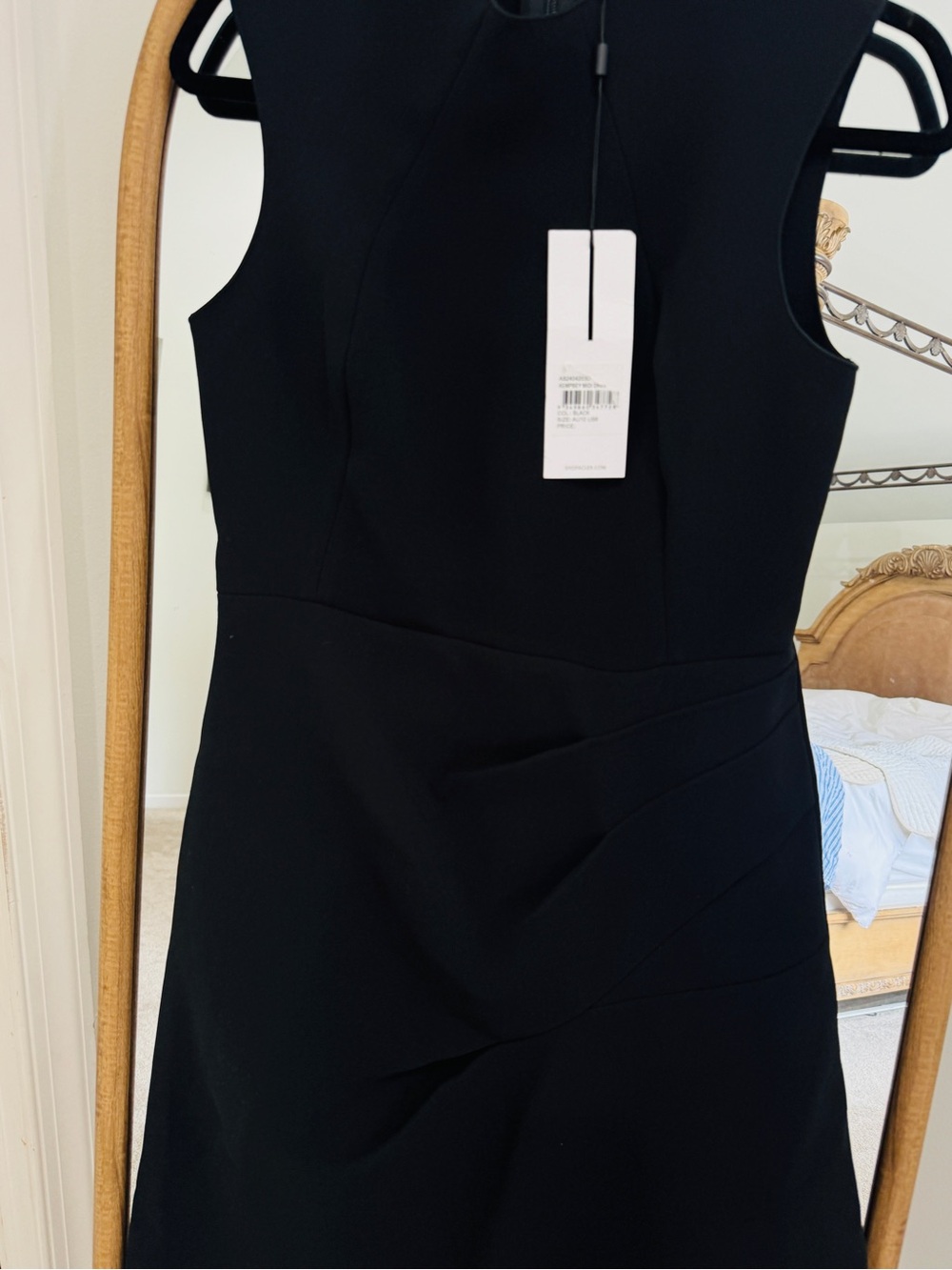 Acler Black Sleeveless Maxi Dress with Draped Waist Detail - Picture 7 of 10